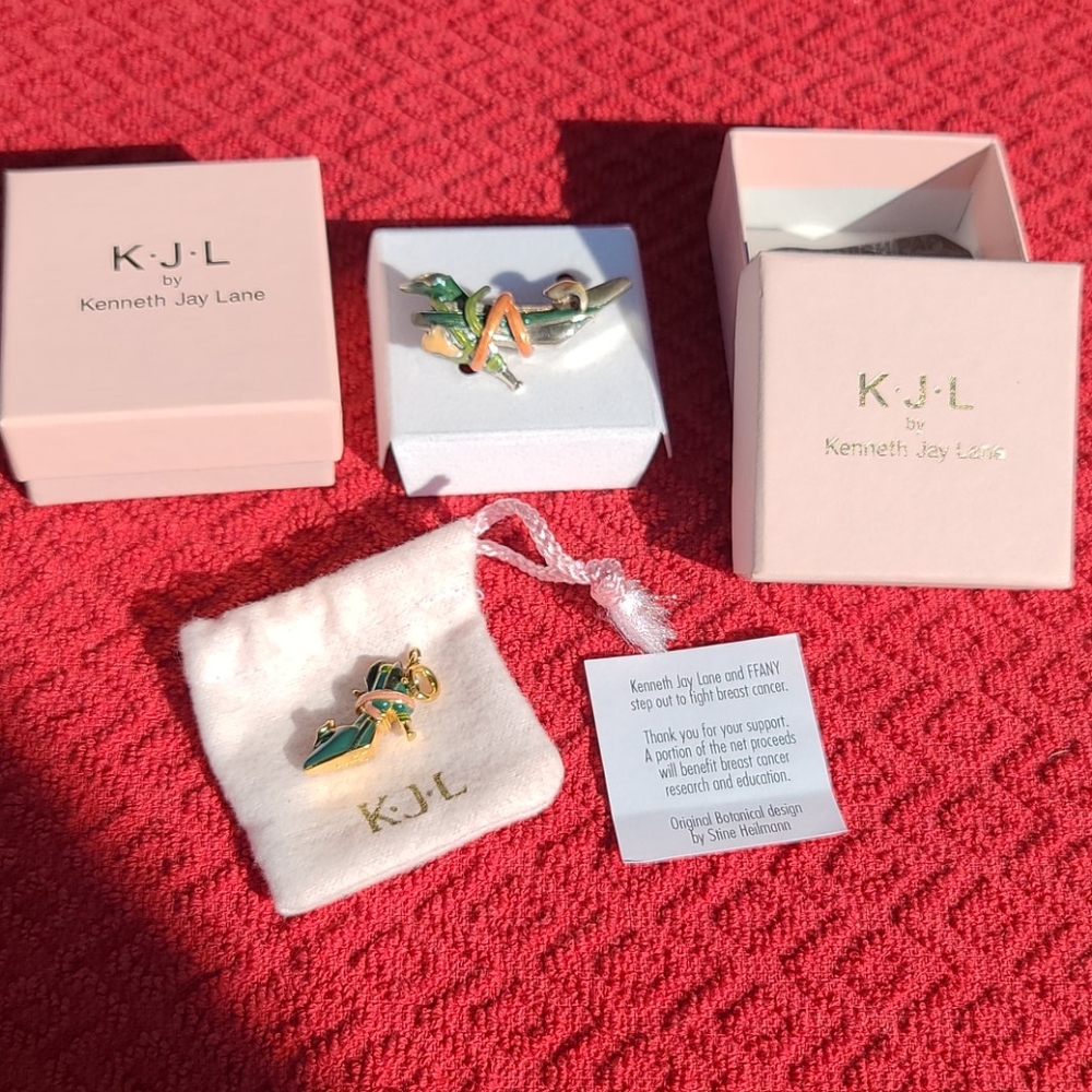 KJL Shoe Charm & Brooch as Set